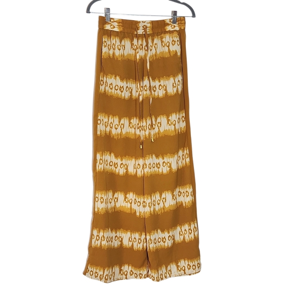 H&M Pants - H&M Pull-on Mustard Gold Boho Wide Leg Pants Size 8 Casual Yellow Pants
